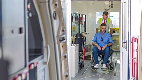 Personal wheelchairs could soon be used as seat on flights. 