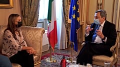 Aktivist Greta Thunberg ile İtalyan Başbakan Mario Draghi