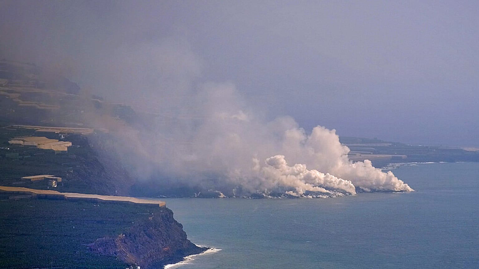 La Palma: 25 Hektar großes Lavadelta im Meer