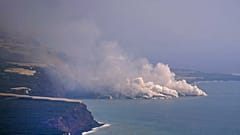 La Palma: 25 Hektar großes Lavadelta im Meer
