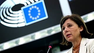 Vera Jourová 2021. szeptember 15-én az Európai Parlament strasbourgi épületében