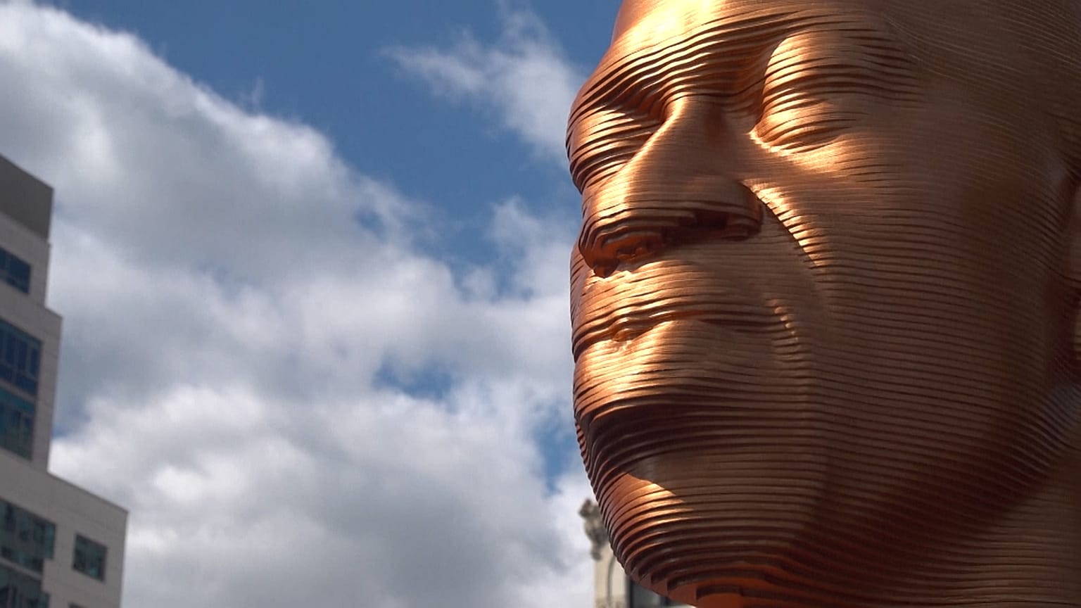 George Floyd gold statue