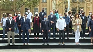 Miembros del Gobierno catalán y del independentismo en un acto homenaje por el 1-O