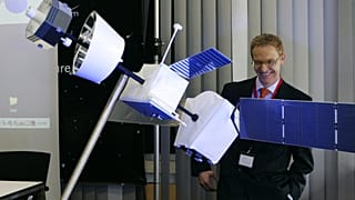 A BepiColombo modellje a Merkúr-misszió tervezésekor - Immenstaad, 2008