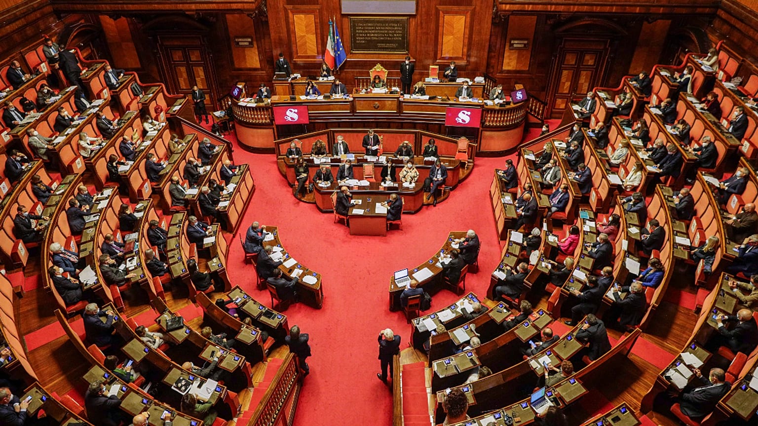 Imagem ilustrativa do Senado italiano, registada em abril deste ano