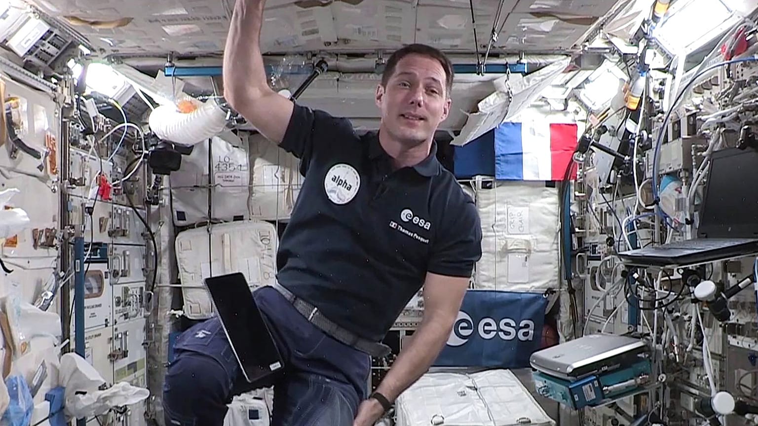 Thomas Pesquet à bord de la Station spatiale internationale, le 3 septembre 2021