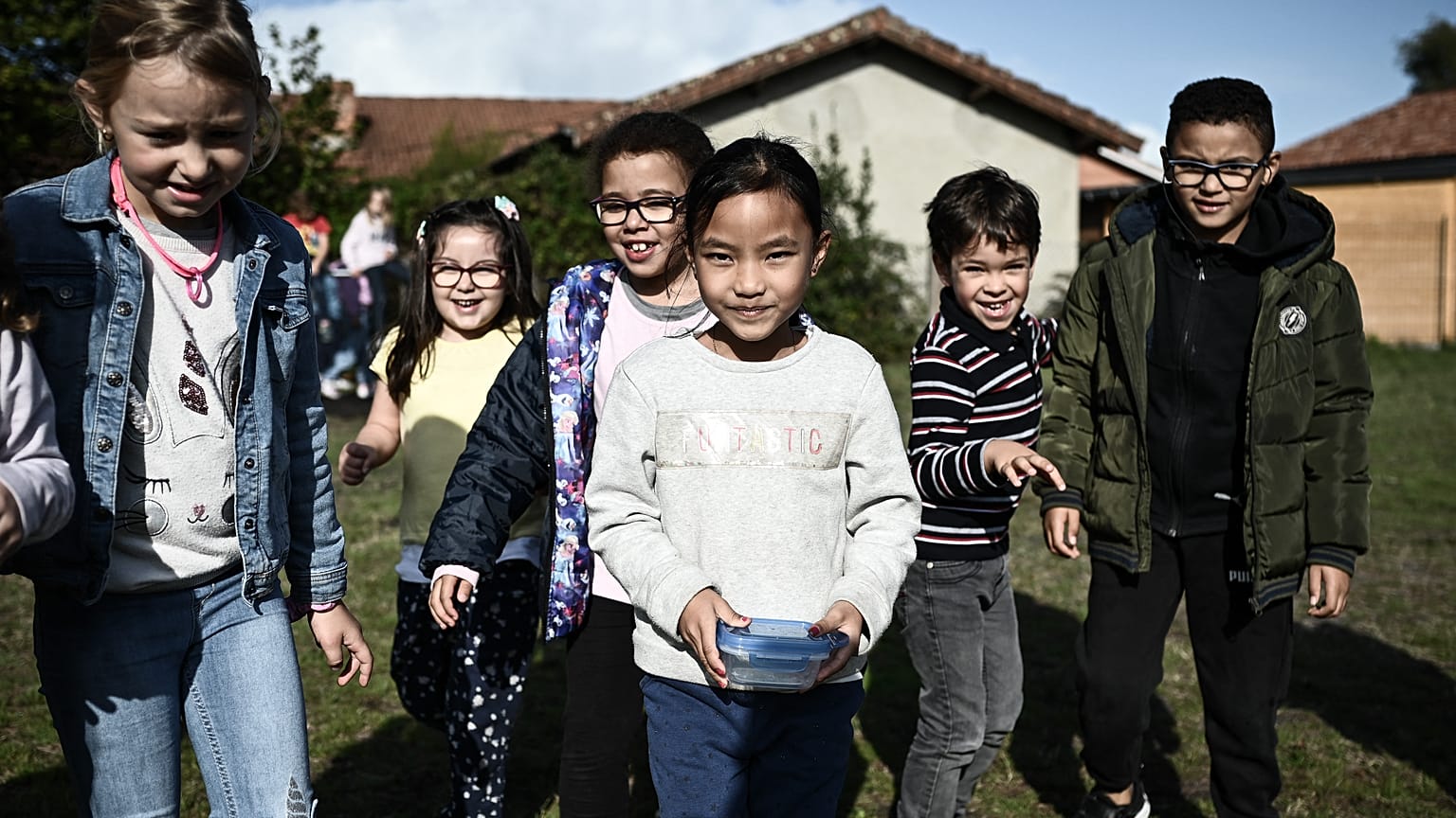 Dans une école de Labouheyre, dans le sud-ouest de la France où le masque n'est plus obligatoire