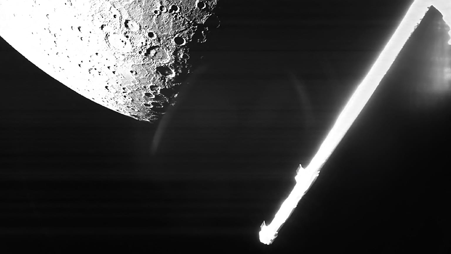 This photo made available by the European Space Agency and the Japan Aerospace Exploration Agency shows the earth as seen by the BepiColombo spacecraft on April 10, 2020.