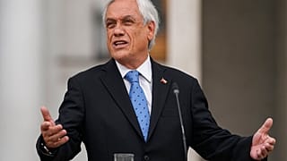 El presidente de Chile, Sebastián Piñera, durante la rueda de prensa en la que criticó la inclusión de su nombre en los papeles de Pandora