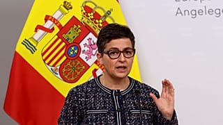Arancha Gonzalez Laya speaks during a press conference in March.