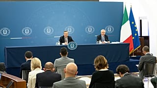 La conferenza stampa del Presidente del Consiglio Draghi con il Ministro Franco