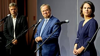 Koalitionsgespräche in Berlin: Habeck, Laschet, Baerbock