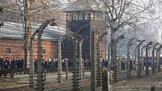 Campo de exterminio nazi de Auschwitz-Birkenau Nazi en una foto del 27/1/2020