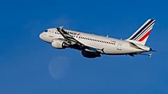 An Air France passenger jetliner takes off from Geneva International Airport