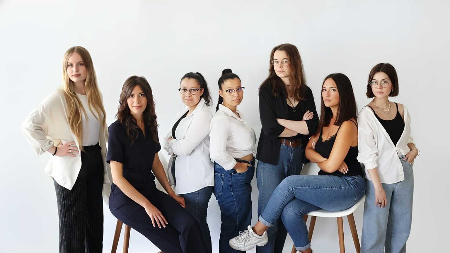 Members of 'Stop Fisha' a French organisation fighting against cyber harassment 