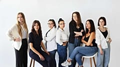 Members of 'Stop Fisha' a French organisation fighting against cyber harassment 