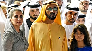 Archiv: Scheich Mohammed Al Maktum, Emir von Dubai, mit seiner Ex-Frau Prinzessin beim Pferderennen Dubai World Cup, 26.03.2016