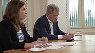 Nella Salminen a été selectionnée par l'organisation Plan International pour travailler le temps d'une journée aux côtés du président Niinisto.