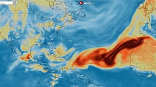 Previsión de columna total de dióxido de azufre para el jueves 7 de octubre