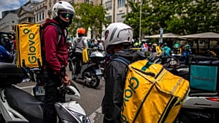 Platform workers gather in Brussels to demand better rights from employers