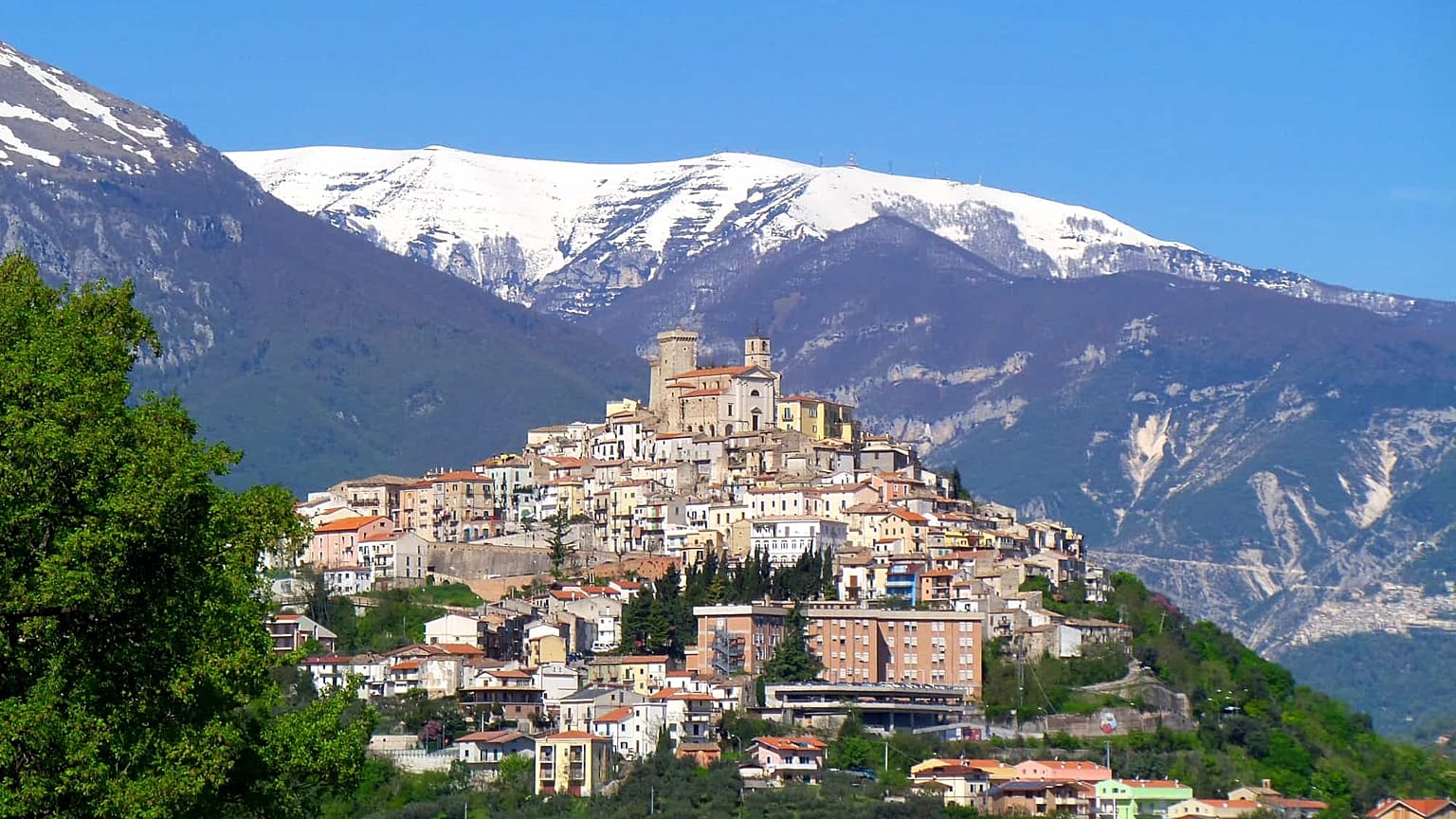 Aerial view of Casoli, Italy. 