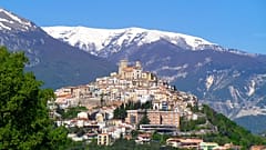 Aerial view of Casoli, Italy. 