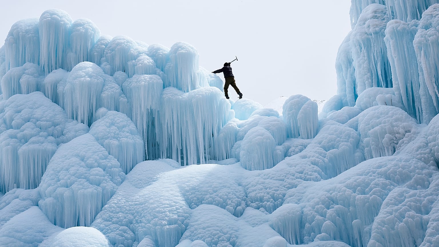 Photo of an artificial glacier from series 'Stupa' selected for Px3 'State of the World' collection. 2021.