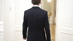 Bundeskanzler Sebastian Kurz nach seinem Statement im Kanzleramt Freitagabend