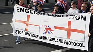 Londra'da Kuzey İrlanda Protokolü protesto edildi