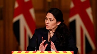 Britain's Home Secretary Priti Patel 