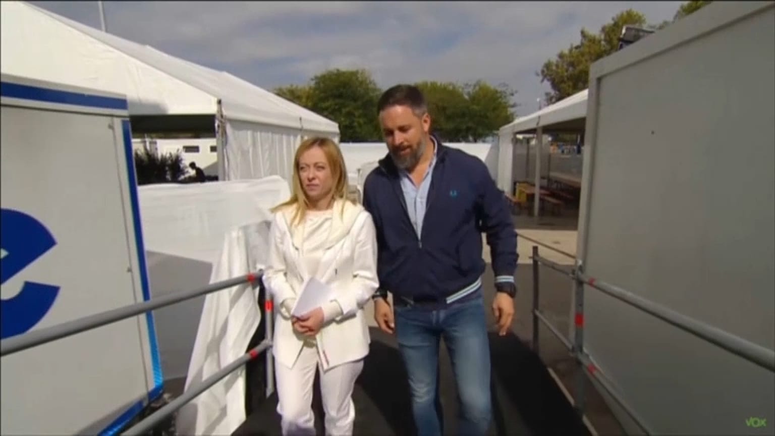 Meloni  con Abascal
