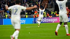 Οι παίκτες της Γαλλίας πανηγυρίζουν την κατάκτηση του Nations League