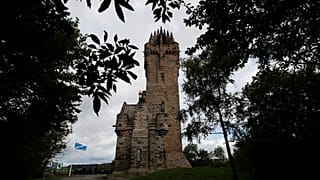 The National Wallace Monument in Stirling, built to honor Sir William Wallace, the 13th century Scottish independence hero who defeated English invaders in 1297