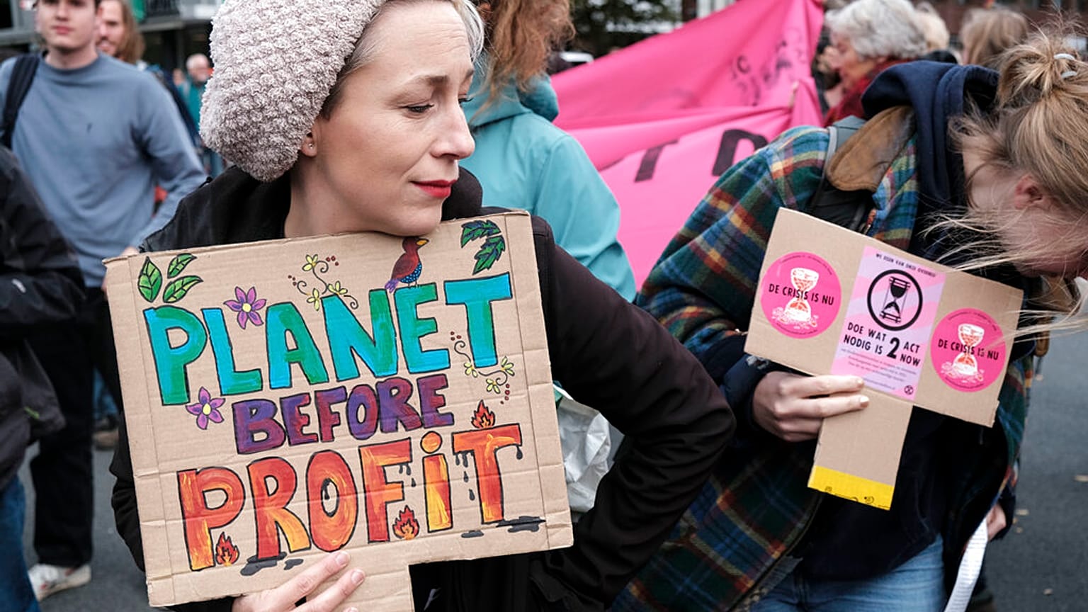 Protestors from climate activism group of Extinction Rebellion