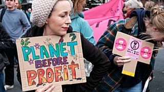 Protestors from climate activism group of Extinction Rebellion
