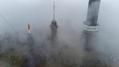 Nebel am Feldberg bei Frankfurt am Mai im Oktober 2021