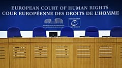 The inside of the European Court of Human Rights (ECHR) in Strasbourg