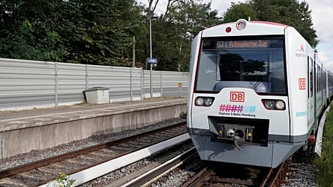 Image shows Germany's new autonomous train unveiled in Hamburg as part of a €60 million modernisation project for the S-Bahn.