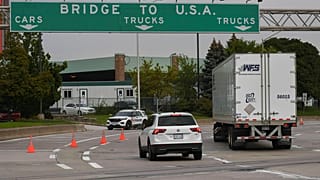 Переезд через границу между Канадой и США в Онтарио