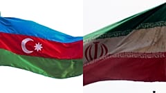 Azerbaycan İran bayrakları