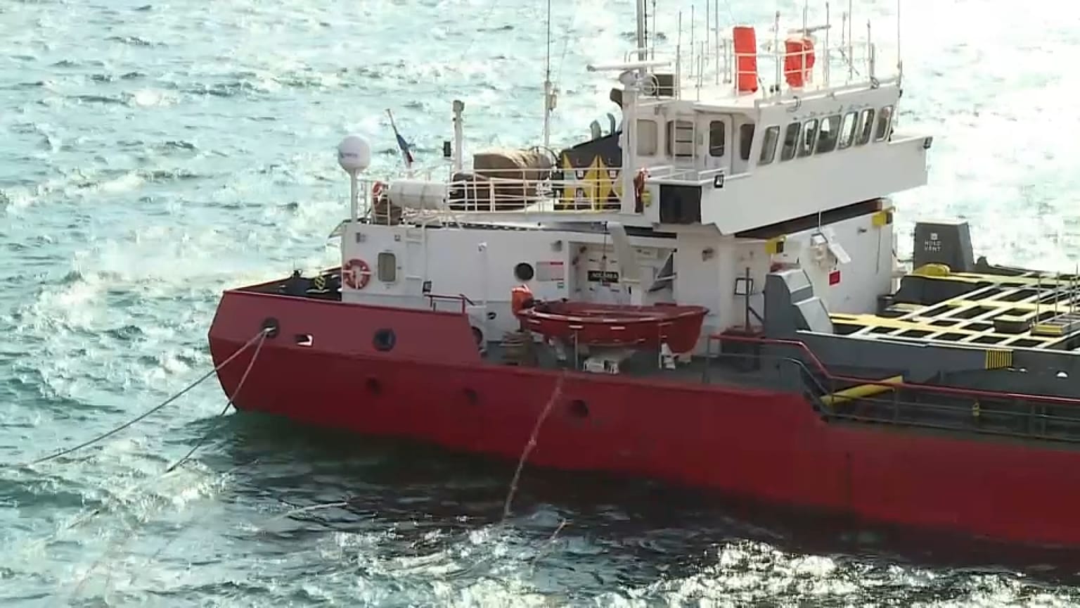The Vera Su ran into cliffs in the Black Sea off the coast of northern Bulgaria.
