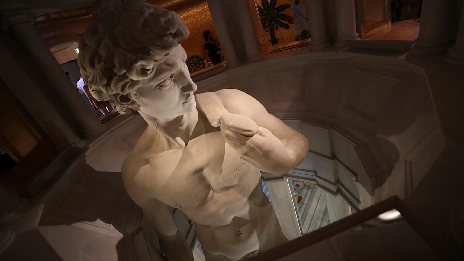 The 3D re-production of Michelangelo's David, on display at The Italy pavilion in Dubai.