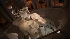 The 3D re-production of Michelangelo's David, on display at The Italy pavilion in Dubai.