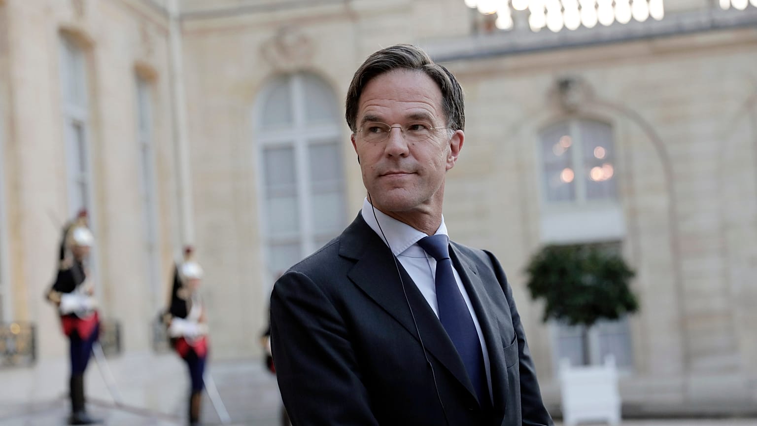Dutch Prime Minister Mark Rutte pictured at the Elysee Palace in Paris in August.
