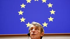 Председатель Европарламента Давид Сассоли объявляет лауреата премии Сахарова. 2020 год