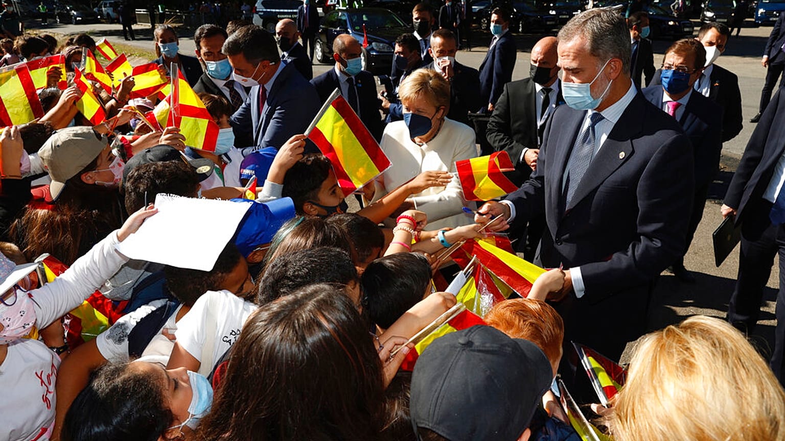 Merkel y Felipe VI en Yuste