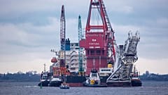 Russian pipe-laying vessel "Fortuna" in the port of Wismar, Germany