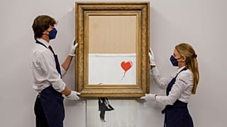 “Love is in the Bin” was offered by Sotheby’s in London.