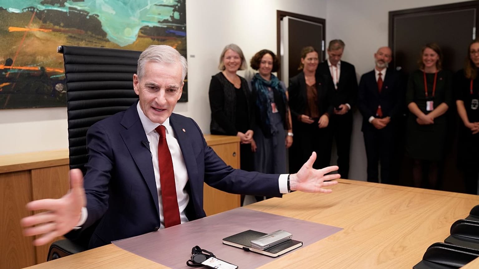 Prime Minister Jonas Gahr Støre he took over office in Oslo on Thursday.