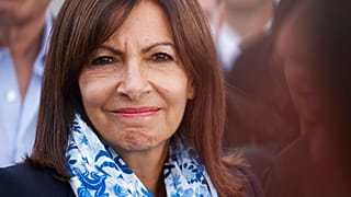 Anne Hidalgo, maire de Paris, inauguration de l'Arc de Triomphe emballée Cristo, le 16 septembre 2022